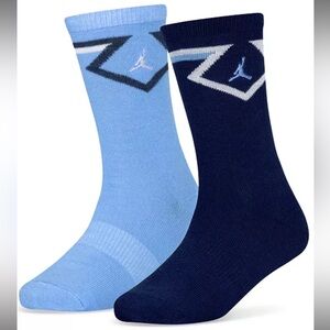 NWT Jordan Diamond Logo Blue Crew Socks sz 3Y - 5Y